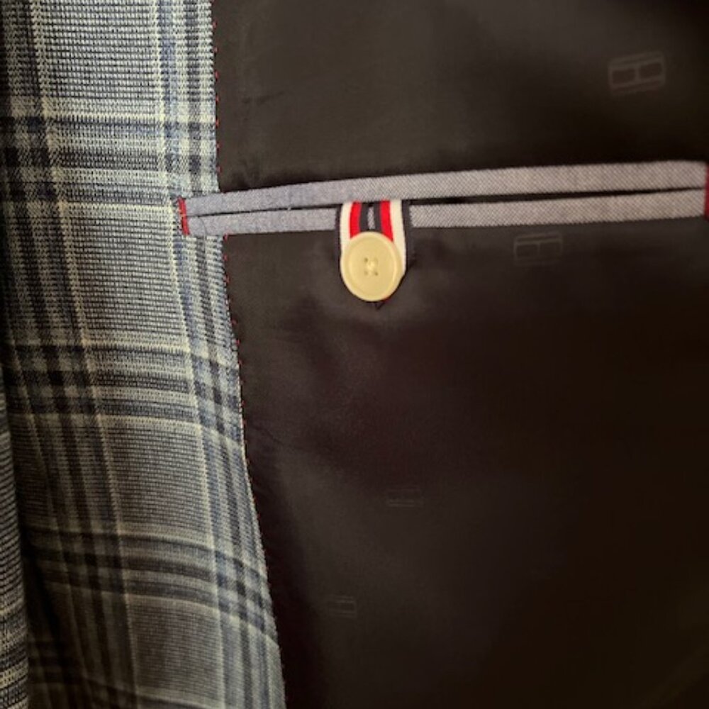 Tommy Hilfiger blue plaid sport coat - Picture 6 of 7